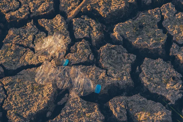 Сміття Річці Руйнує Навколишнє Середовище Всесвітній День Навколишнього Середовища Пластична — стокове фото