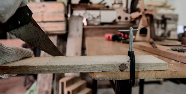 Hombre Estilo Vida Diario Casa Madera Bricolaje Vintage Pajarera Madera —  Fotos de Stock