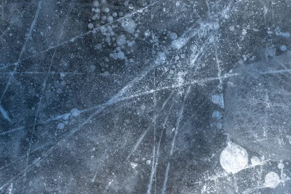 Teksturowany Lód Niebieski Mrożone Lodowisko Zimowe Tło — Zdjęcie stockowe