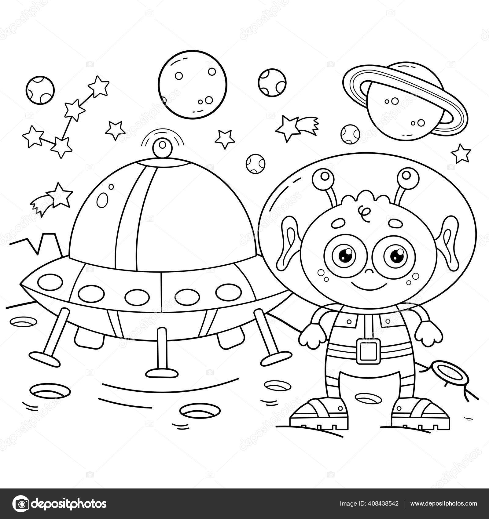 Desenho de Alien para Colorir - Colorir.com