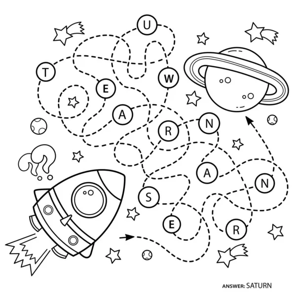 Jogo Labirinto Ou Labirinto. Quebra-cabeça. Esboço Da Página De Colorir Do  Desenho Animado Astronauta Com Foguete No Espaço. Peque Ilustração do Vetor  - Ilustração de maneira, contorno: 232334973