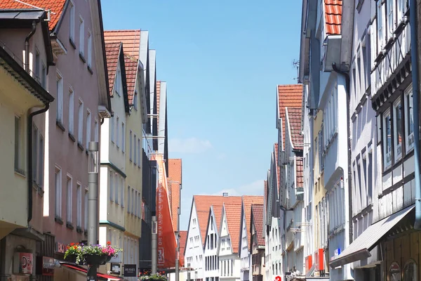 Reutlingen Alemania Mayo 2018 Antigua Estrecha Calle Peatonal Reutlingen Perspectiva —  Fotos de Stock