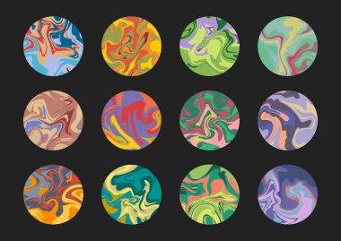 Vektör mermer renkli daireler ayarla.