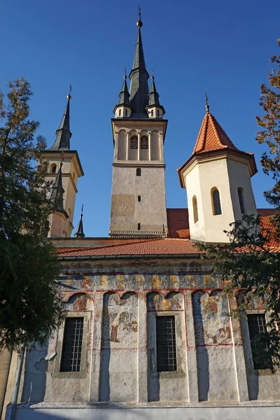 Igreja Ortodoxa de São Nicolau, decorada com afrescos, Brasov, Roménia . — Fotografia de Stock