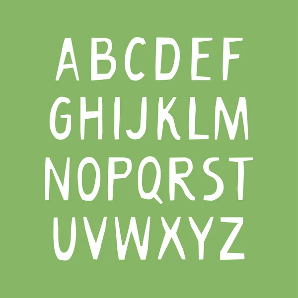 Vector uppercase alphabet for bio packaging. — Stock Vector