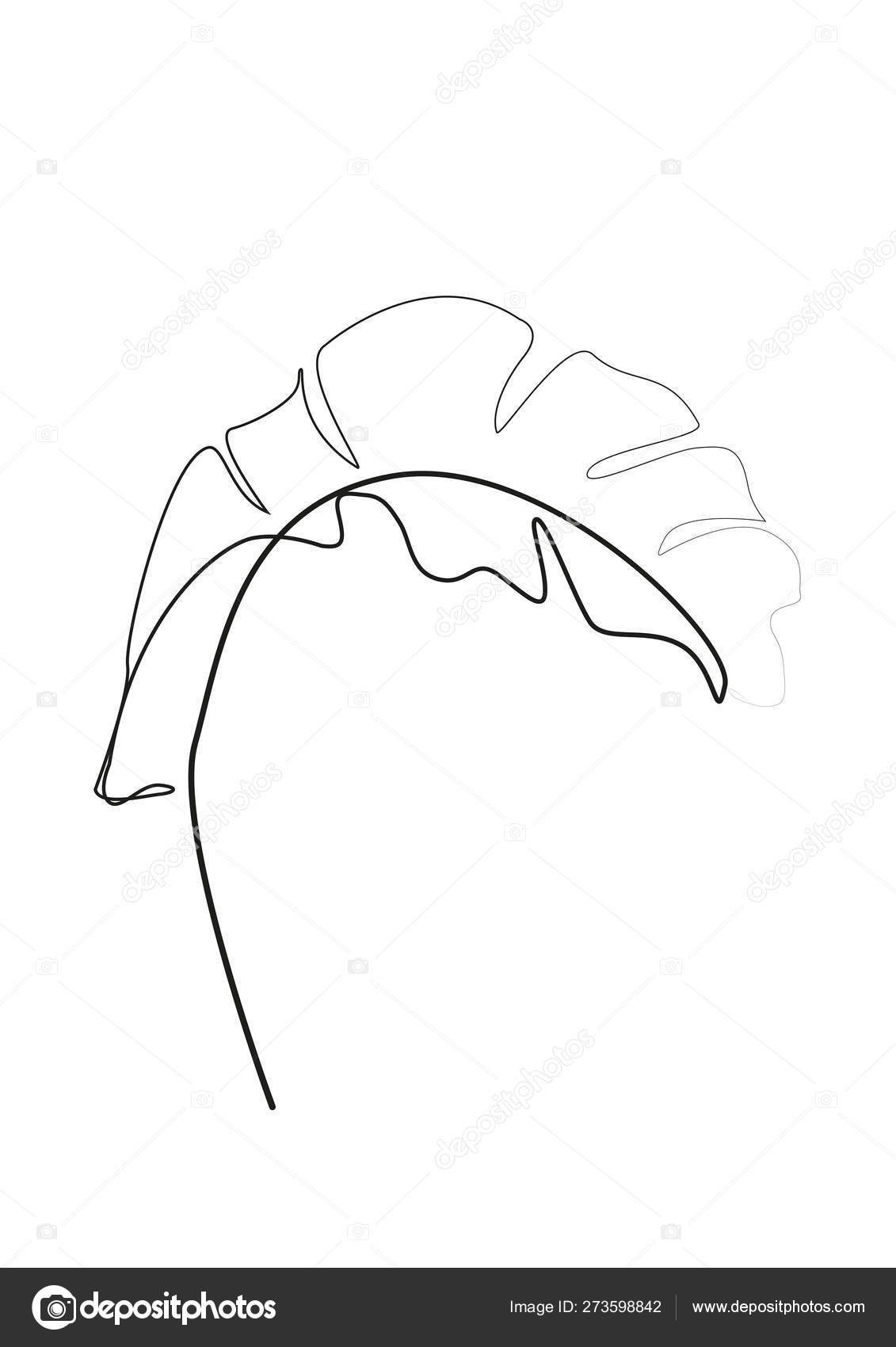 One Line Drawing Contour Drawing Of Banana Leaf Stock Vector C Radionastya 273598842