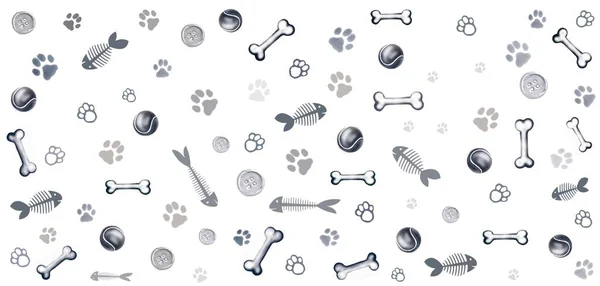 dog illustration, toy dog, background, background picture, background of a dog, bones, fish, hand-drawn background, dog, buttons, gray on white, funny dogs, animation dog, funny dog, dog vector, dog face, funny dog
