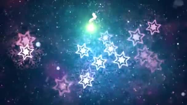 Sparkle Christmas Tree Achtergrond — Stockvideo