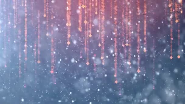 Cortina Luces Invierno Abstracta — Vídeo de stock