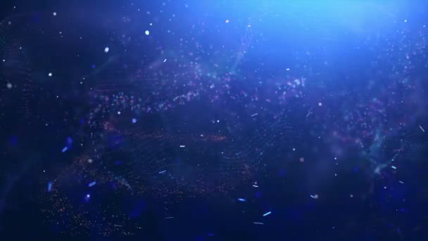 光粒子圣诞树背景 — 图库视频影像