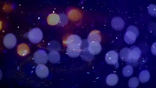 Licht Teilchen Weihnachtsbaum Hintergrund — Stockvideo