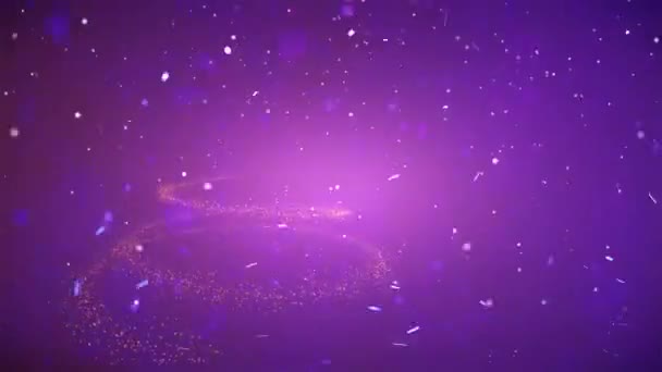 光の粒子のクリスマス ツリーの背景色 — ストック動画