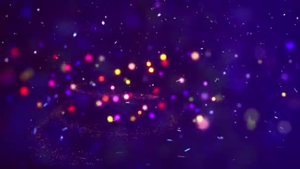Lichte Deeltjes Kerstboom Achtergrond — Stockvideo