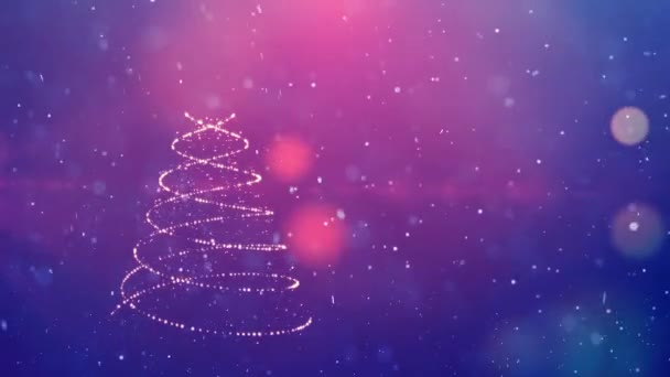 Árbol Navidad Fondo Invierno — Vídeos de Stock