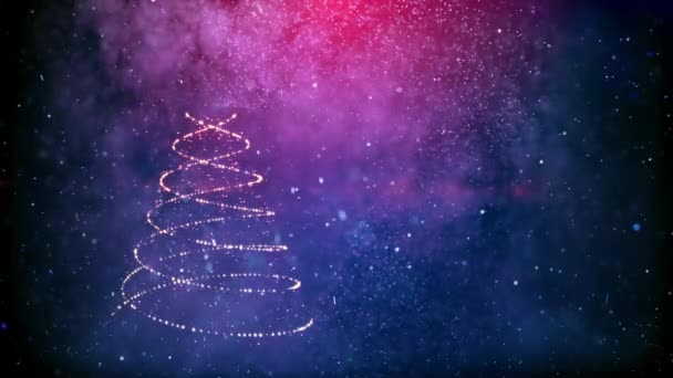 Albero Natale Inverno Sfondo — Video Stock