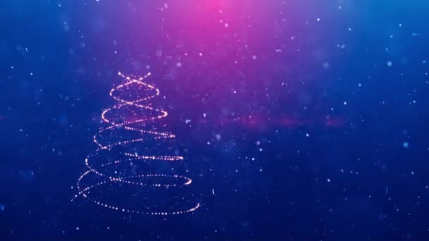 Χριστουγεννιάτικο Δέντρο Φόντο Χειμώνα — Αρχείο Βίντεο
