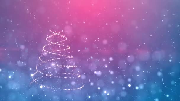 Χριστουγεννιάτικο Δέντρο Φόντο Χειμώνα — Αρχείο Βίντεο