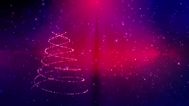 Noel Ağacı Kış Arka Plan — Stok video