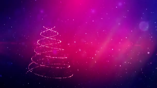Christmas Tree Winter Background — Stock Video