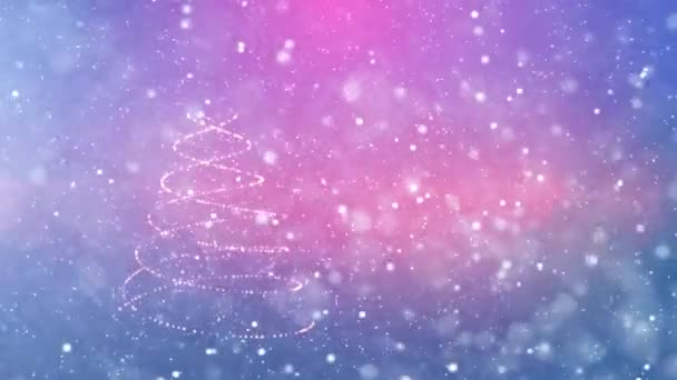 Christmas Tree Winter Background — Stock Video