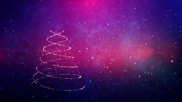 Árbol Navidad Fondo Invierno — Vídeos de Stock