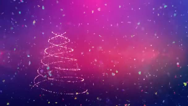 圣诞节树冬季背景 — 图库视频影像