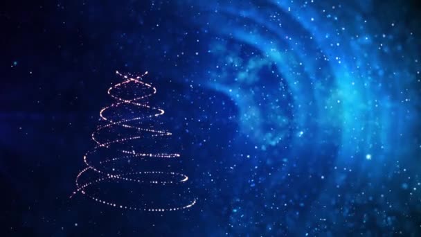 クリスマス ツリーの冬の背景 — ストック動画