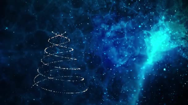 Різдвяна Ялинка Зимовий Фон — стокове відео