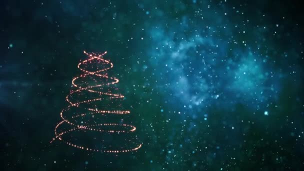 Weihnachtsbaum Winter Hintergrund — Stockvideo