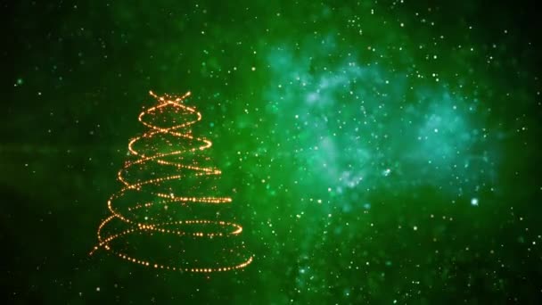 Latar Belakang Musim Dingin Pohon Natal — Stok Video