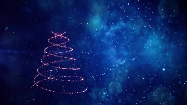 Árbol Navidad Fondo Invierno — Vídeo de stock