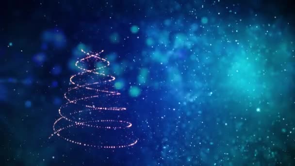 Árbol Navidad Fondo Invierno — Vídeo de stock