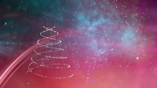 クリスマス ツリーの冬の背景 — ストック動画