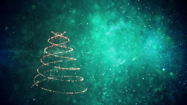 Karácsonyfa Téli Háttér — Stock videók