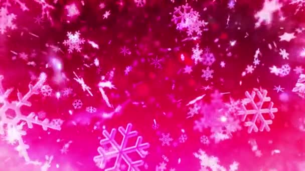 Zimowe Wakacje Płatki Śniegu Tło — Wideo stockowe