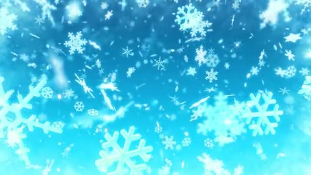 Winter Holidays Snowflakes Background — Stock Video