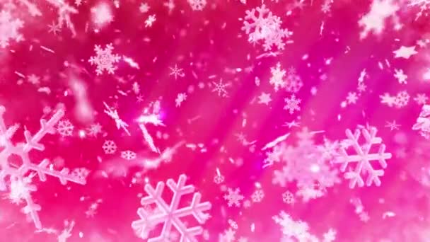 Vacanze Invernali Fiocchi Neve Sfondo — Video Stock