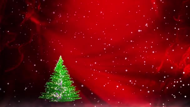 Crescente Albero Natale Vacanze Invernali Sfondo — Video Stock