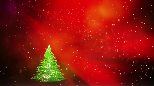 Groeiende Kerstboom Winter Vakantie Achtergrond — Stockvideo
