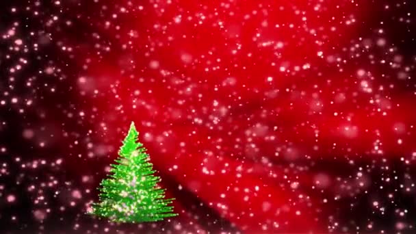 成長するクリスマス ツリー冬休日背景 — ストック動画