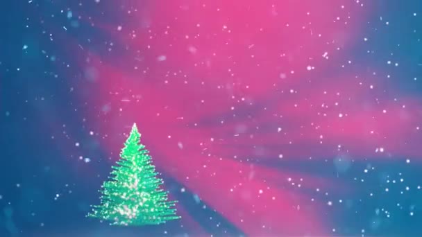 Pěstování Vánoční Stromeček Zimní Svátky Pozadí — Stock video