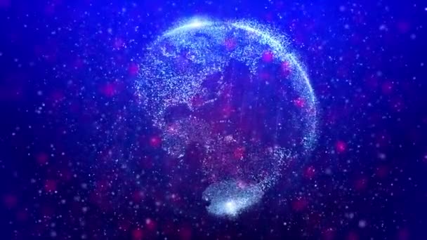 粒子地球技术背景 — 图库视频影像