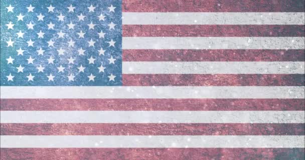 Amerikaanse Vlag Viering Achtergrond — Stockvideo