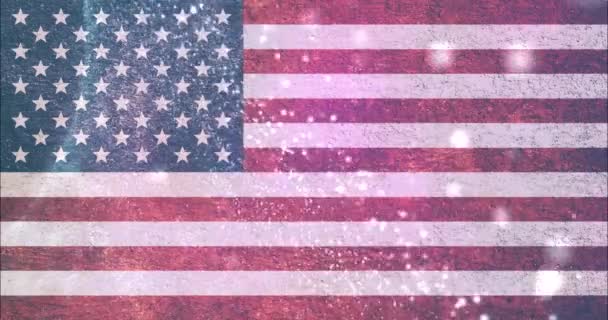 Американський Прапор Святкування Фону — стокове відео