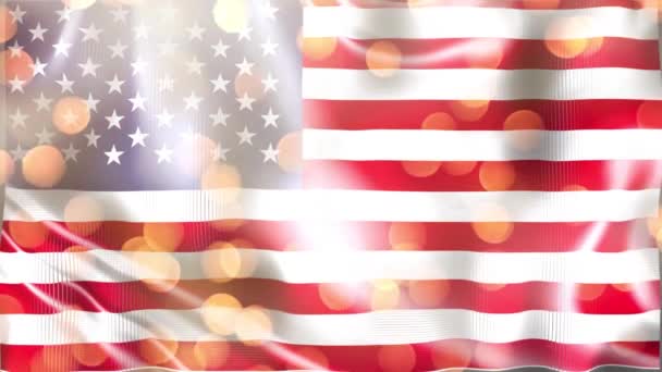 American Flag Celebration Background — Stock Video