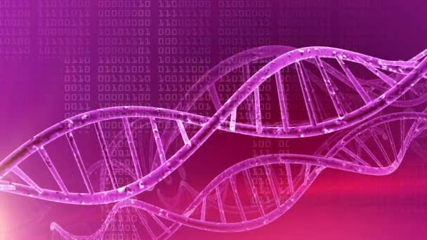 Dna Strang Medizinischer Und Genetischer Hintergrund — Stockvideo