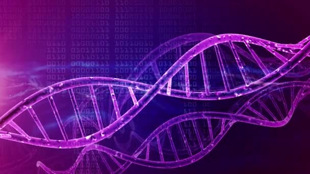 Dna Strang Medizinischer Und Genetischer Hintergrund — Stockvideo