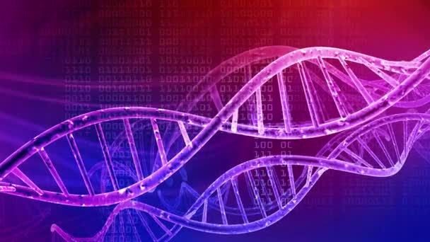 Dna Strand Medyczne Genetyka Tło — Wideo stockowe