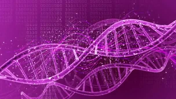 Dna 鎖の医療と遺伝学の背景 — ストック動画