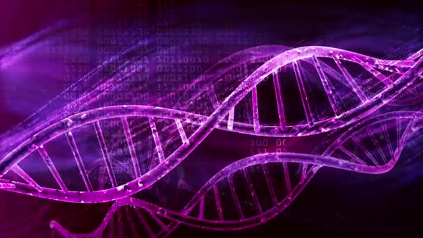 Dna 鎖の医療と遺伝学の背景 — ストック動画